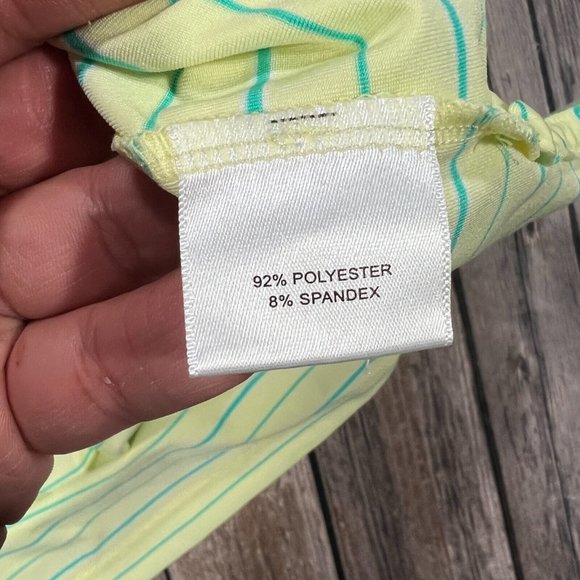 Peter Millar Summer Comfort E4 Performance Golf Polo Large Mens Yellow Stripe - Picture 5 of 9